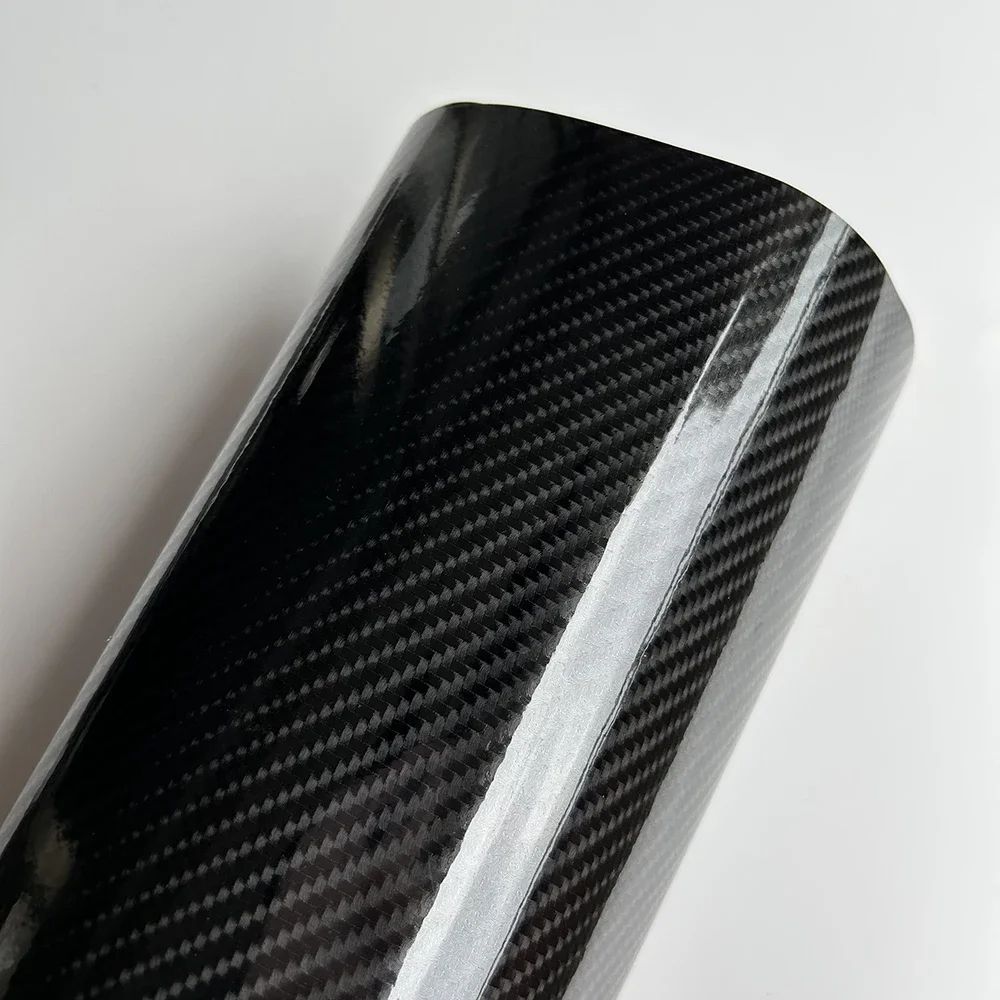 6D Carbon Fiber Vinyl Foil Film Ultra Gloss Waterproof Decoration Film Auto Wrap Sticker for Laptop Phone Case Motorcycle