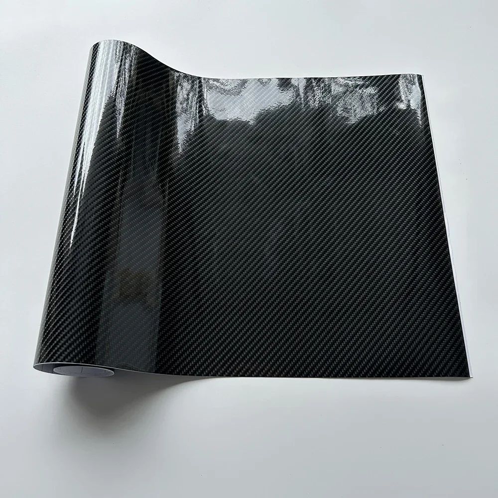 6D Carbon Fiber Vinyl Foil Film Ultra Gloss Waterproof Decoration Film Auto Wrap Sticker for Laptop Phone Case Motorcycle