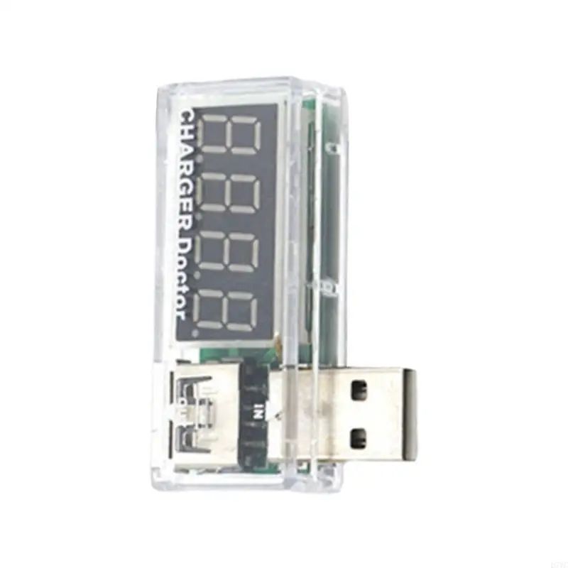 Digital USB Mobile Power charging current voltage Tester Meter Mini USB charger doctor voltmeter ammeter Turn transparent
