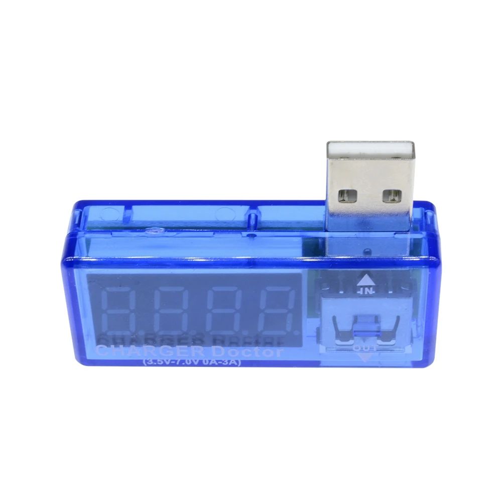 Digital USB Mobile Power charging current voltage Tester Meter Mini USB charger doctor voltmeter ammeter Turn transparent