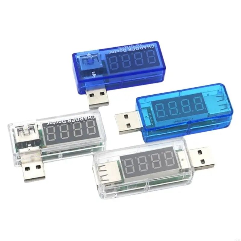 Digital USB Mobile Power charging current voltage Tester Meter Mini USB charger doctor voltmeter ammeter Turn transparent