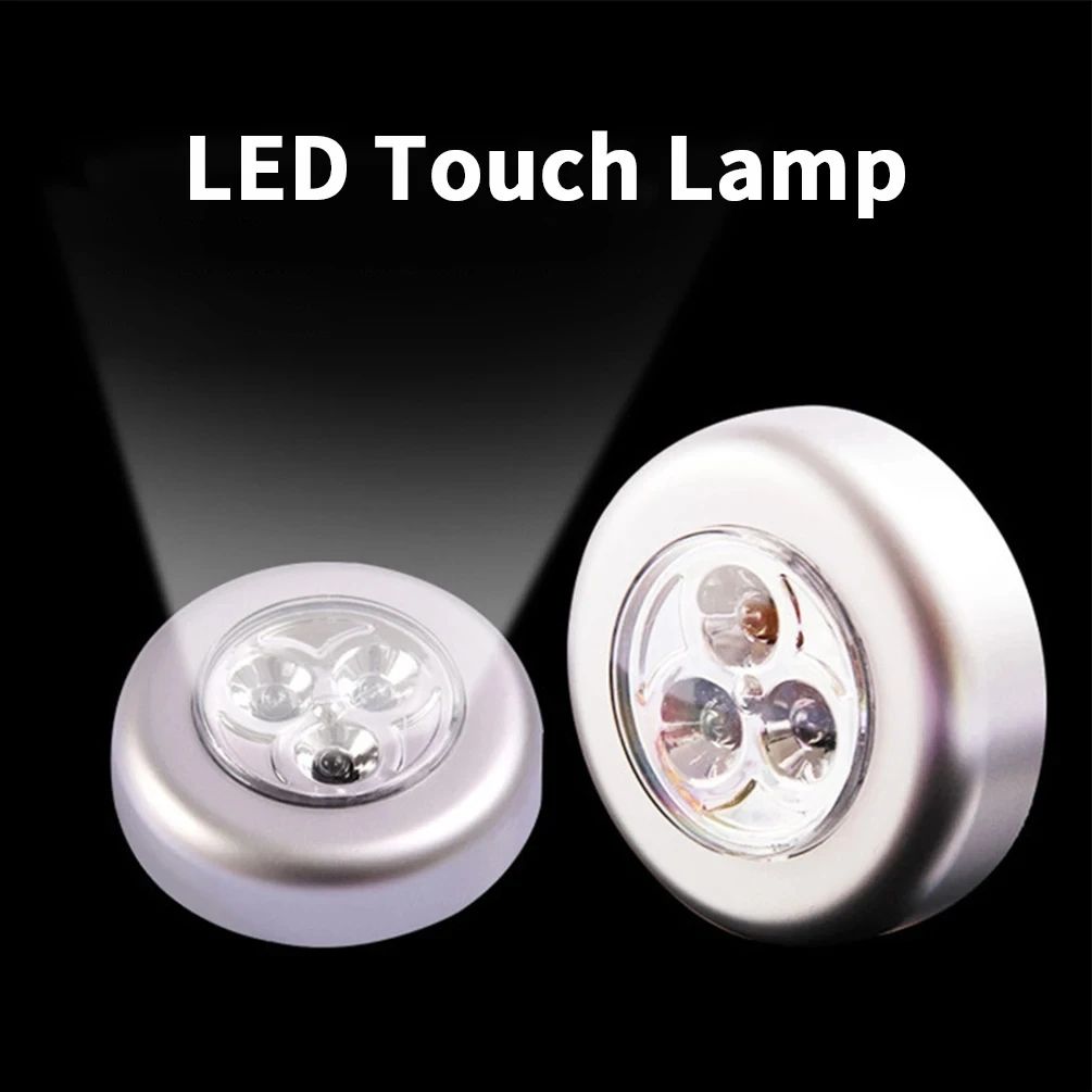 Car Roof Ceiling Reading Light 3 LED Battery Powered Car Roof LED Reading Light Touch Type Wireless Auto Interior Lamp