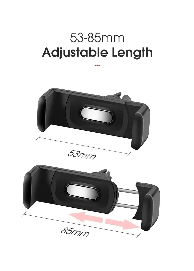 Universal Auto Phone Stand Air Vent Mount 360 Degree Rotatable Simple Bracket Car Mini Phone Holder