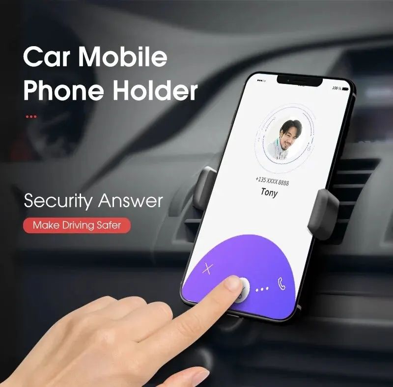 Universal Auto Phone Stand Air Vent Mount 360 Degree Rotatable Simple Bracket Car Mini Phone Holder