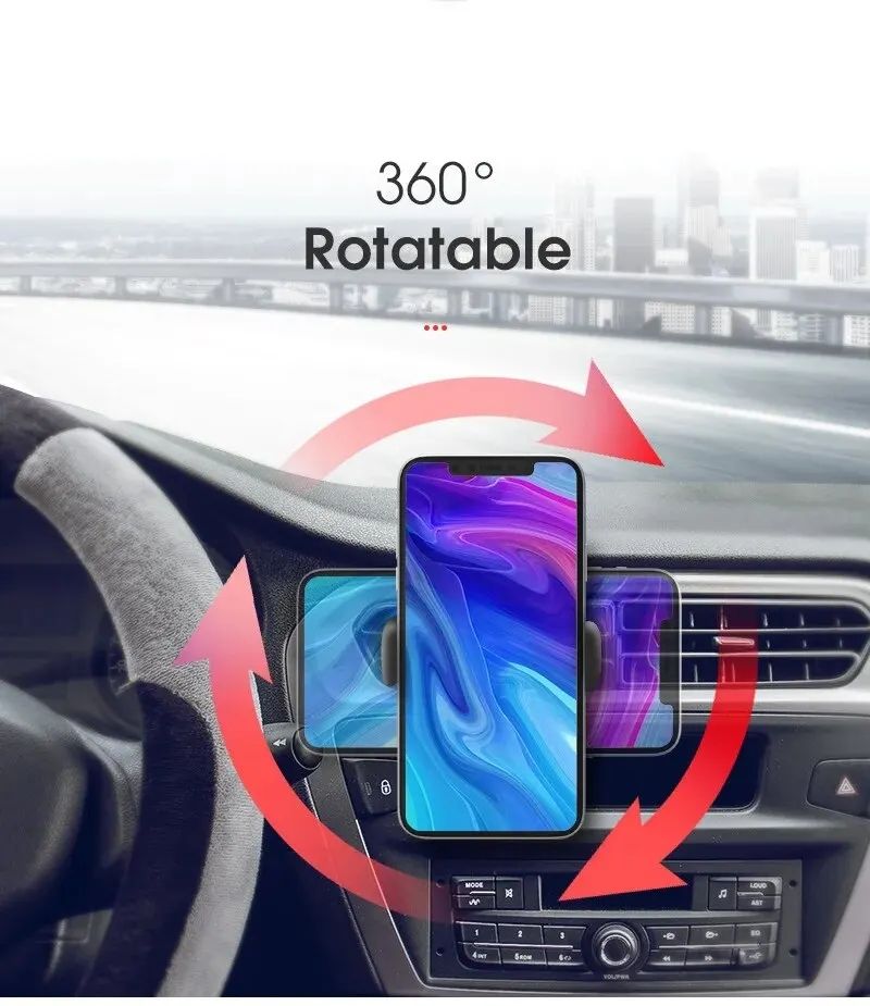 Universal Auto Phone Stand Air Vent Mount 360 Degree Rotatable Simple Bracket Car Mini Phone Holder
