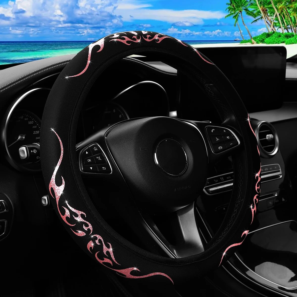 NEW car without inner ring steering   wheel cover for 15 "car interior suitable for men and women