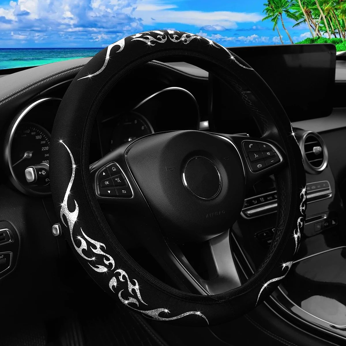 NEW car without inner ring steering   wheel cover for 15 "car interior suitable for men and women