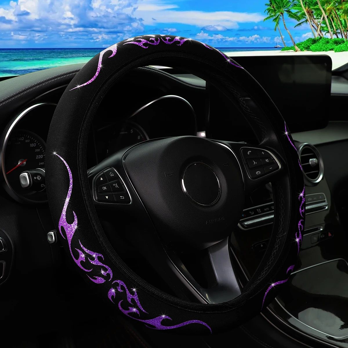 NEW car without inner ring steering   wheel cover for 15 "car interior suitable for men and women