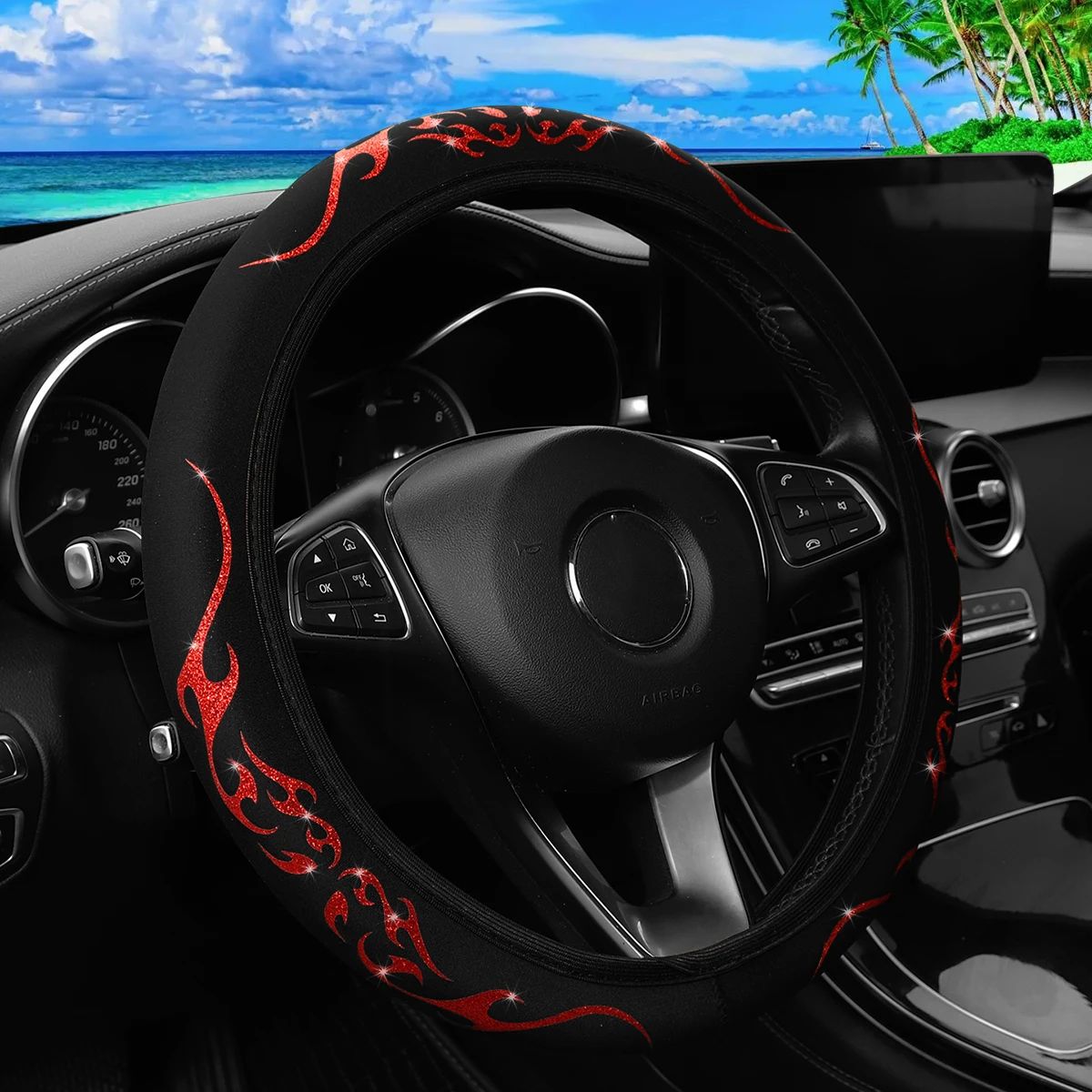 NEW car without inner ring steering   wheel cover for 15 "car interior suitable for men and women
