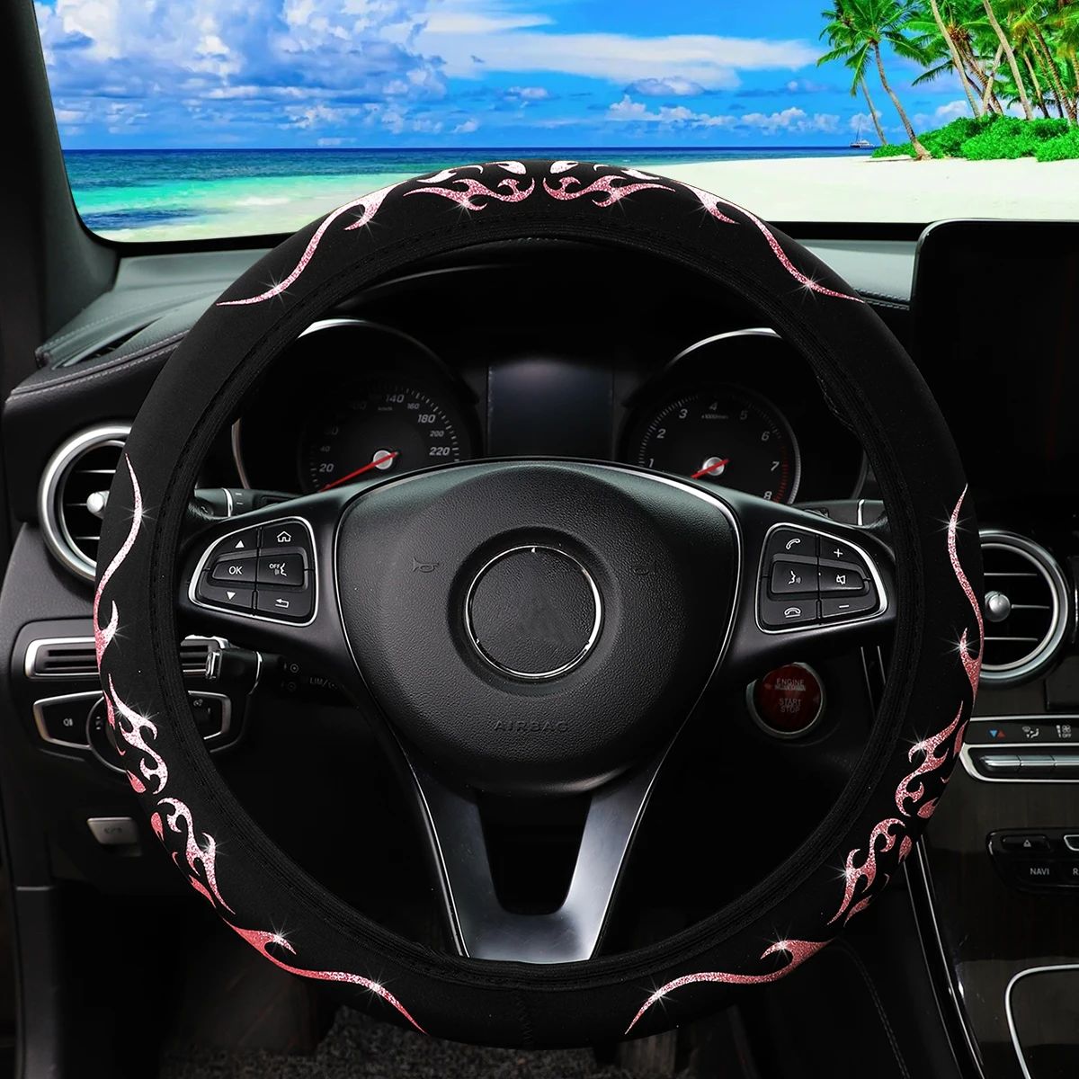 NEW car without inner ring steering   wheel cover for 15 "car interior suitable for men and women
