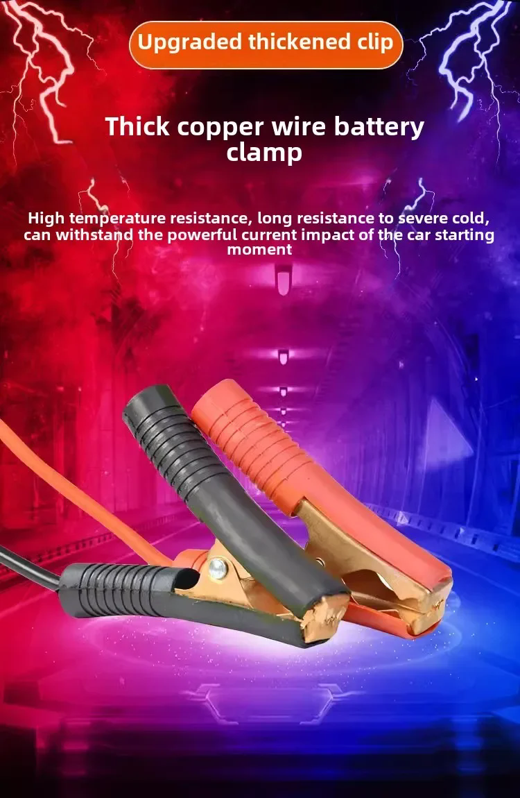 For Makita Car Battery Jump Starter Lithium Emergency Power Bank with Thickened Copper Clips