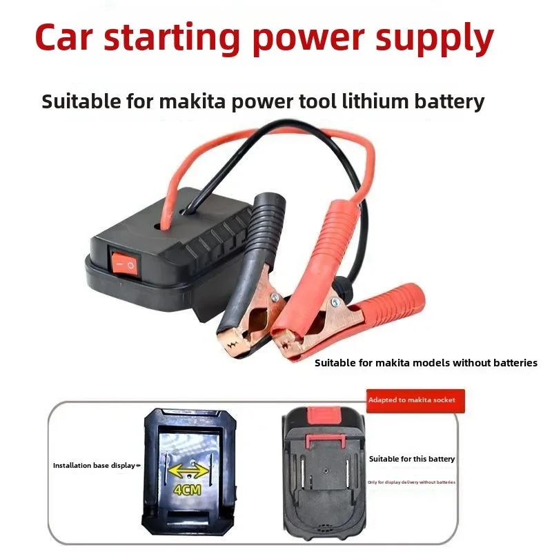 For Makita Car Battery Jump Starter Lithium Emergency Power Bank with Thickened Copper Clips