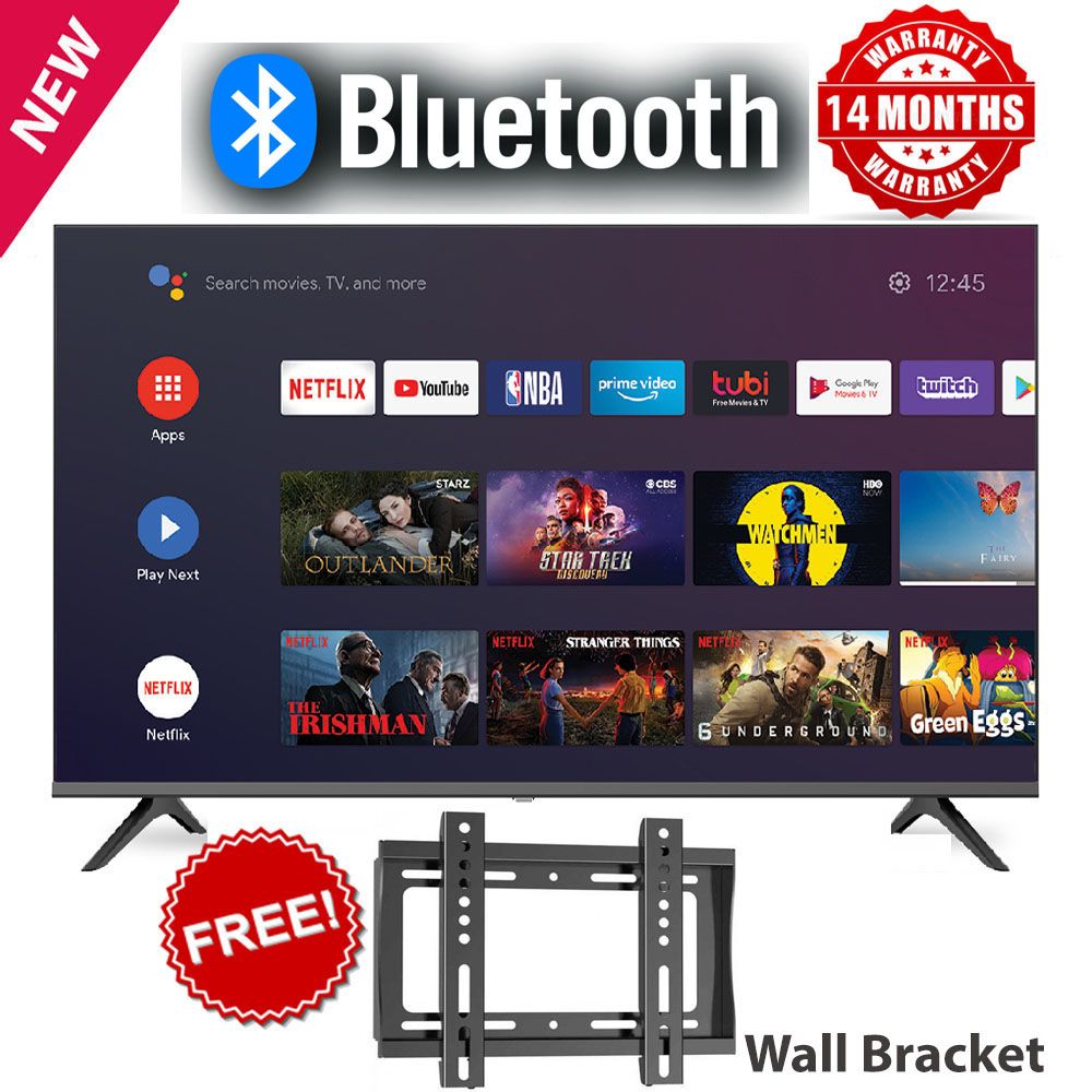 VITRON BLUETOOTH-ENABLED 32" INCH HTC3200S,FRAMELESS Smart Android TV Inbuilt Decoder Inbuilt WIFI Netflix Youtube Appstore 2*USB 3*HDMI 14MONTHS WARRANTY+ FREE WALL BRACKET