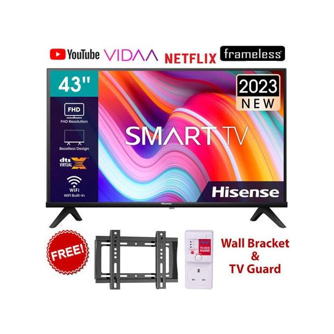 Hisense 43" Inch A4 Series FHD 1080p Smart TV(2025 Model) - Dolby Audio, Slim Bezel Design+FREE GIFTS(2YRS WARRANTY)