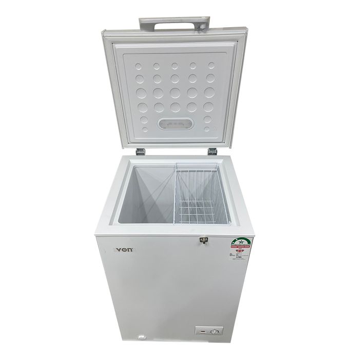 VON VAFC10DHW Chest Freezer, 98L - White (1YR WRTY)