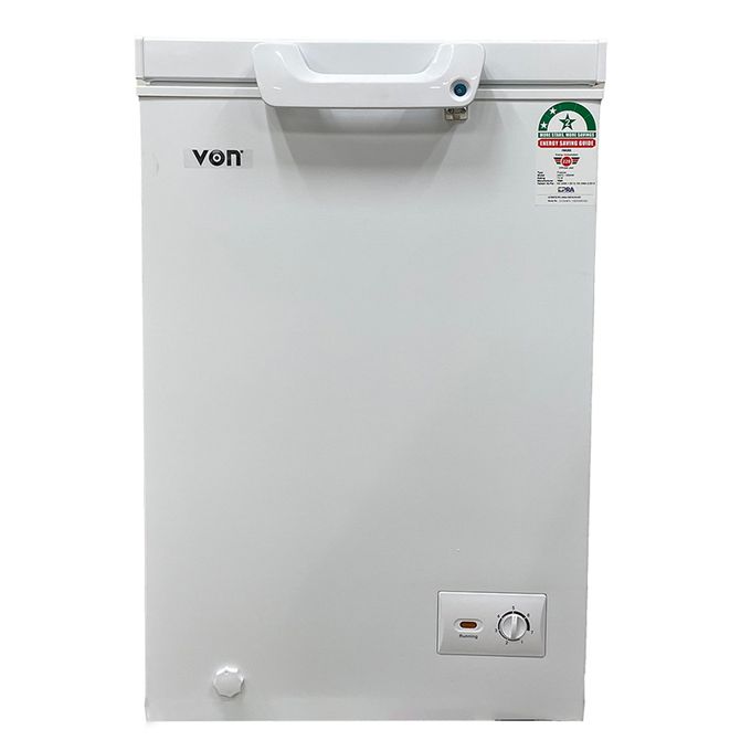 VON VAFC10DHW Chest Freezer, 98L - White (1YR WRTY)