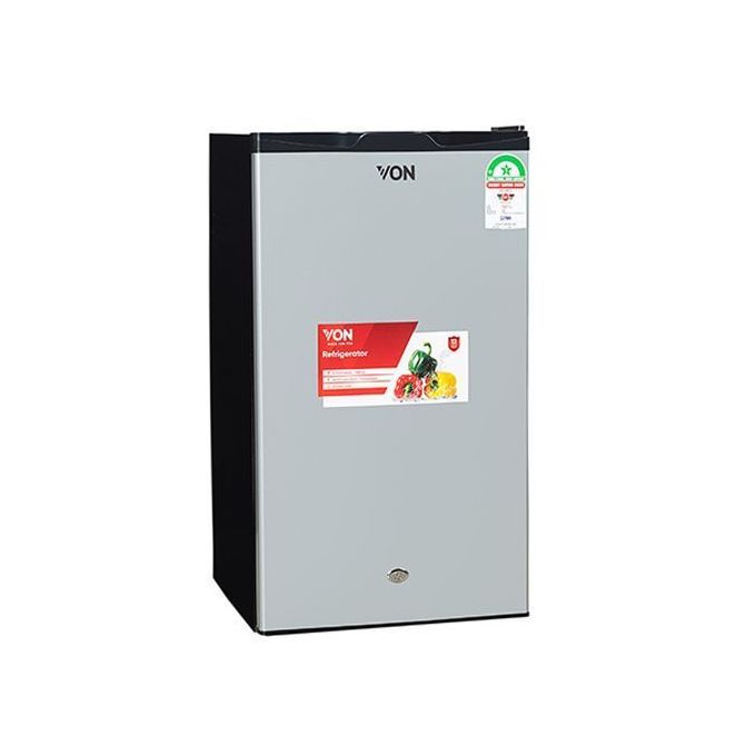 VON Mini Fridge VARM-11DHS  90L Single Door- Silver (1YR WRTY)