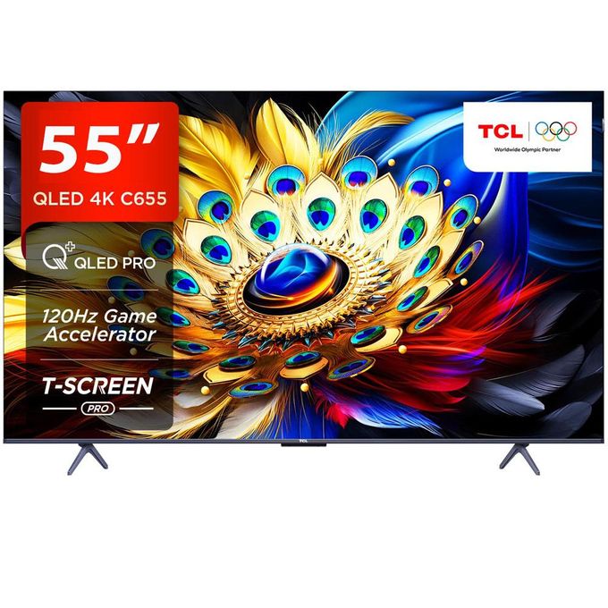 TCL C655 - 55" Inch,FRAMELESS QLED PRO ULTRA HD 4K SMART GOOGLE TV,BLUETOOTH TV+(2YRS WARRANTY)+FREE WALL BRACKET+TV GUARD