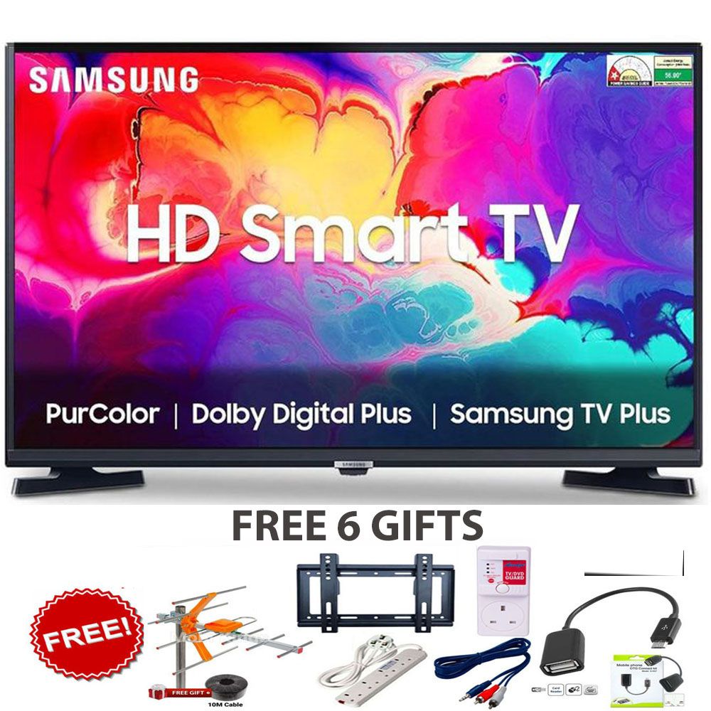 Samsung UA32H5000FU,32" Inch Smart TV HD DIGTAL TV HDR 5 Series, PURCOLOR, ULTRA CLEAN VIEW,Netflix Youtube Inbuilt Decoder for local channels A+ Panel+6 FREE GIFTS