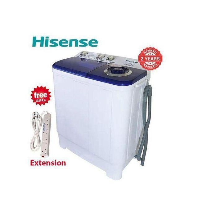 Hisense 11kg Large Capacity Wash and Spin Twin Tub Semi Automatic Top Load Washing Machine+Free Extension