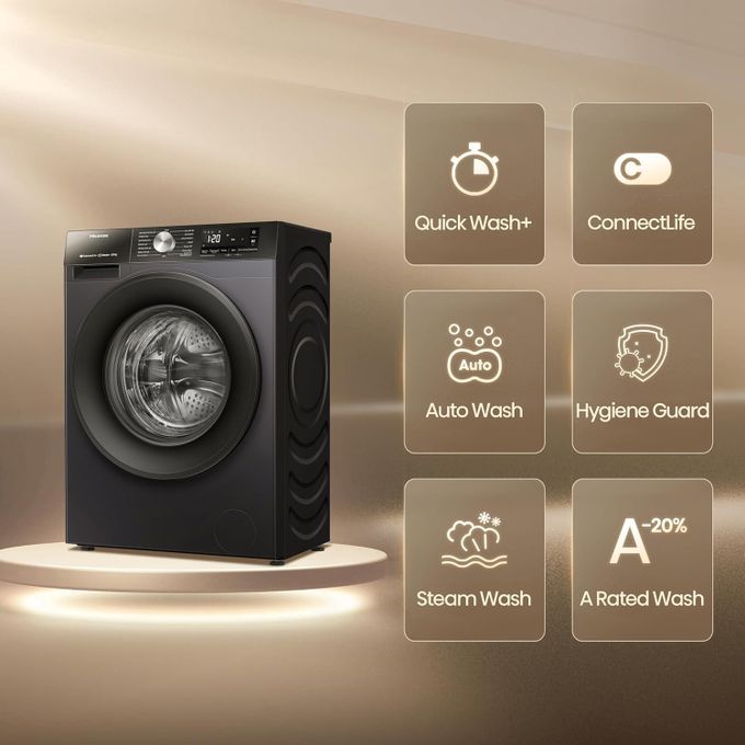 Hisense 8KG Wash & 5kg Dry Front Load Washing Machine + Free Gifts