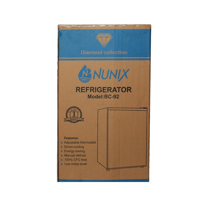 Nunix 92L Single Door Stainless steel Fridge BC-92 , Energy Efficient (1YR WRTY)+FREE GIFTS
