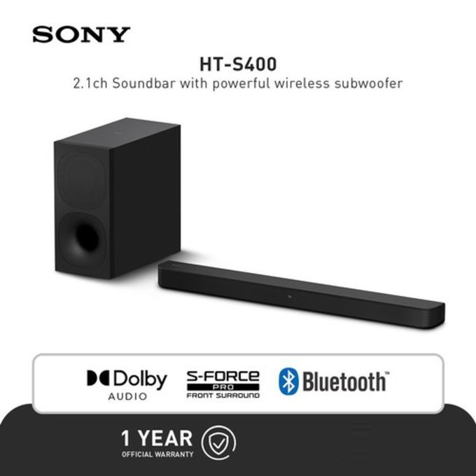 Sony HT-S400 2.1CH Soundbar And Subwoofer, 330W-BLACK
