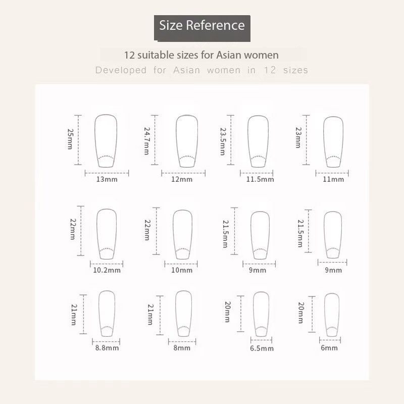 Fashion nail sticker metal French manicure simple blush gradient wearable nail false nail removable long ballet nail nail sticker
