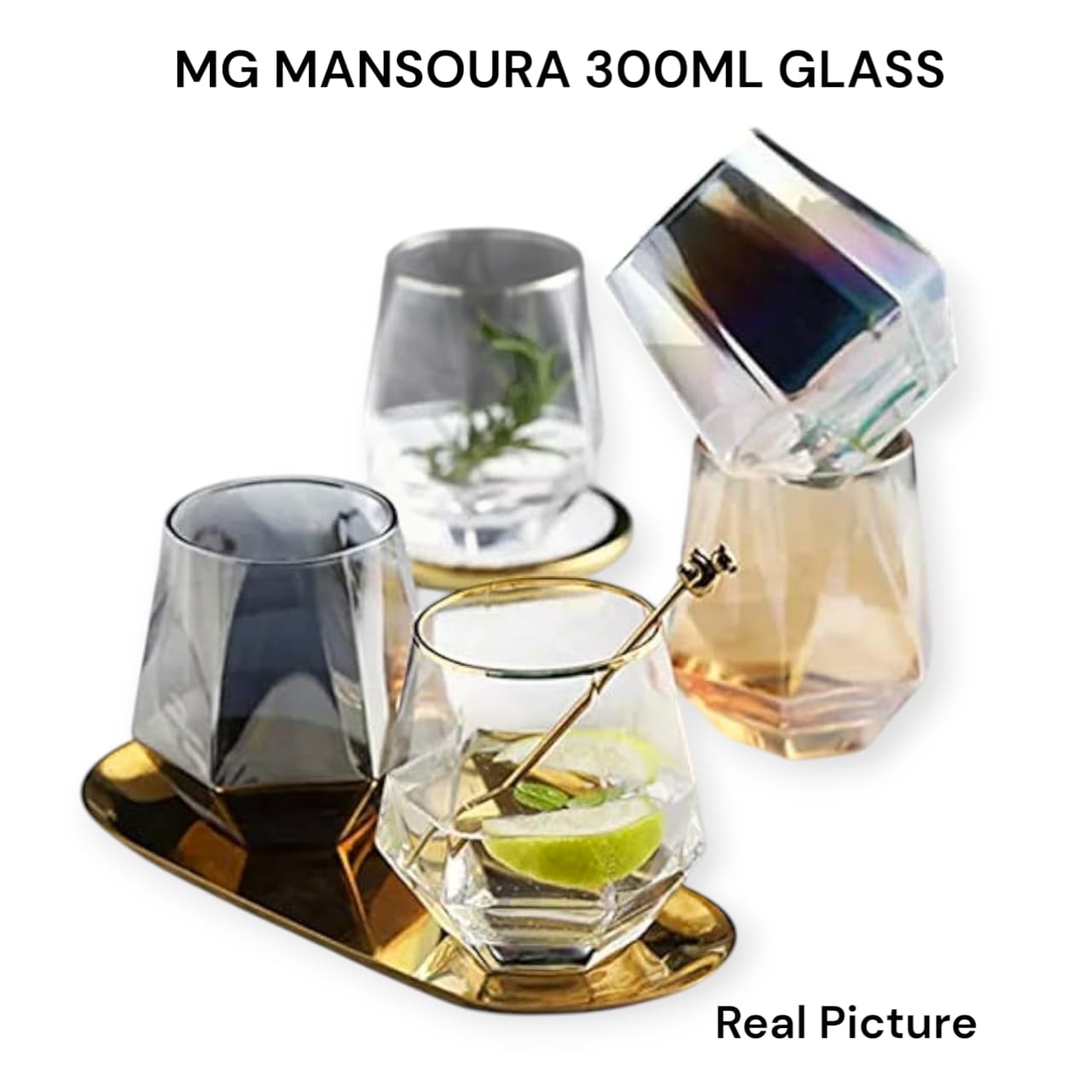 [🔥KILLIMALL SPECIAL OFFERS 🤩🤩✨ !!! ] 6 Pc Classy Brand New Stylish and Luxurious Very High Quality Kitchen  MG MANSOURA GLASS 300ml. Designed With Durability and Functionality