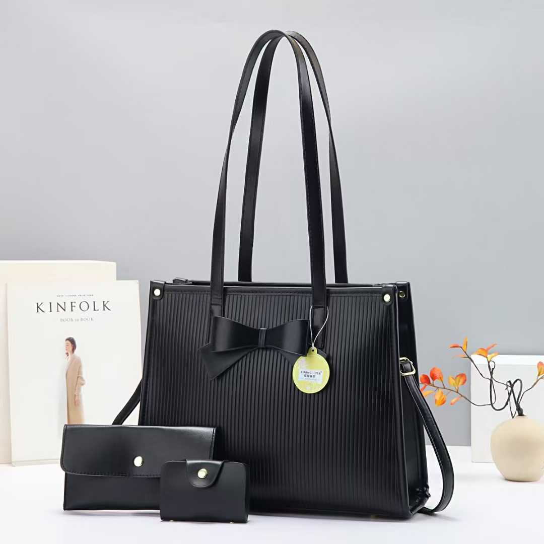 [ PRICE OFFER 🥳🥳‼️‼️** 🥑ONLY ON KILIMALL !!! ] 3 in 1 Pc Classy Brand New Ladies Handbag Thats Great For Keeping all Your Necessities Safely Organised While Still Looking Your Absolute Best✨