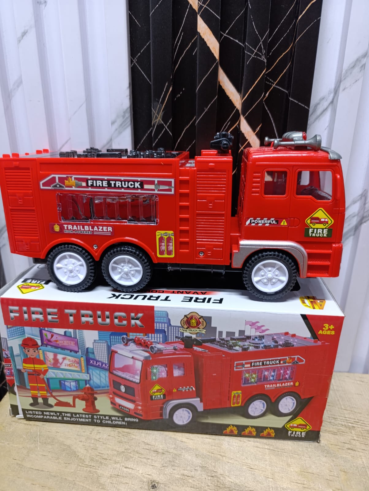 🚒 Kids Battery-Controlled Firetruck with Sound & Light 🔊✨ – Fun Toy for Boys & Girls