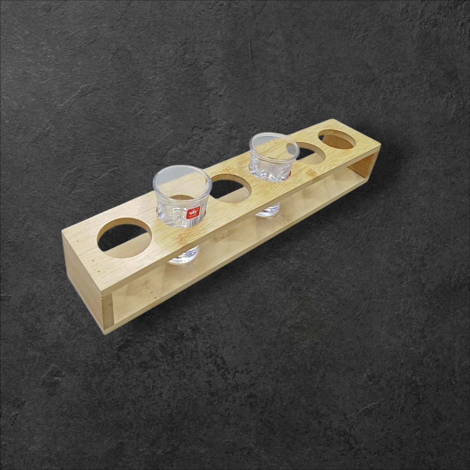 🥇 TOP OFFER 🥇 1pc Wooden Tot Glass Holder – Art Deco Kitchen Cup Stand, Space-Saving Desktop Organizer