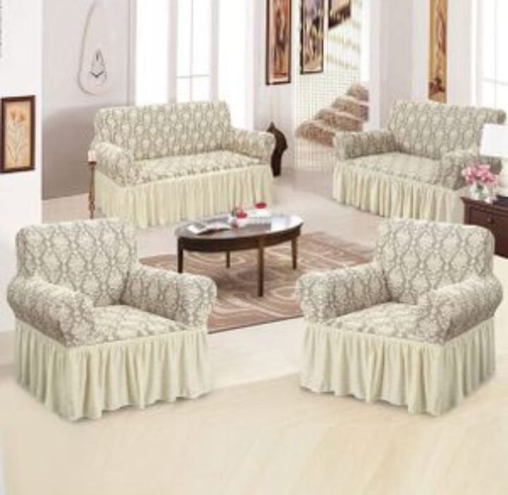 ⚡ FAST SELLING OFFER ⚡ 7-Seater Turkish Sofa Covers (3+2+1+1) – Stretch Fabric, Modern Solid Color Slipcovers for Living Room
