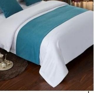 💥 DISCOUNT OFFER 💥1PC Linen Bed Runner – Microfiber Cotton Blend, Solid Color, Modern Washable Bedroom Décor, 6×6ft Stylish Accent