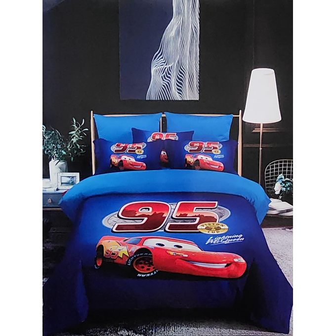 🛍️ ONLINE OFFER 🛍️ 3PCS Cartoon-Themed Duvet Cover Set – 1 Bedsheet, 1 Pillowcase, Floral Print, Anti-Pilling, Modern Kids Bedroom 4×6ft.