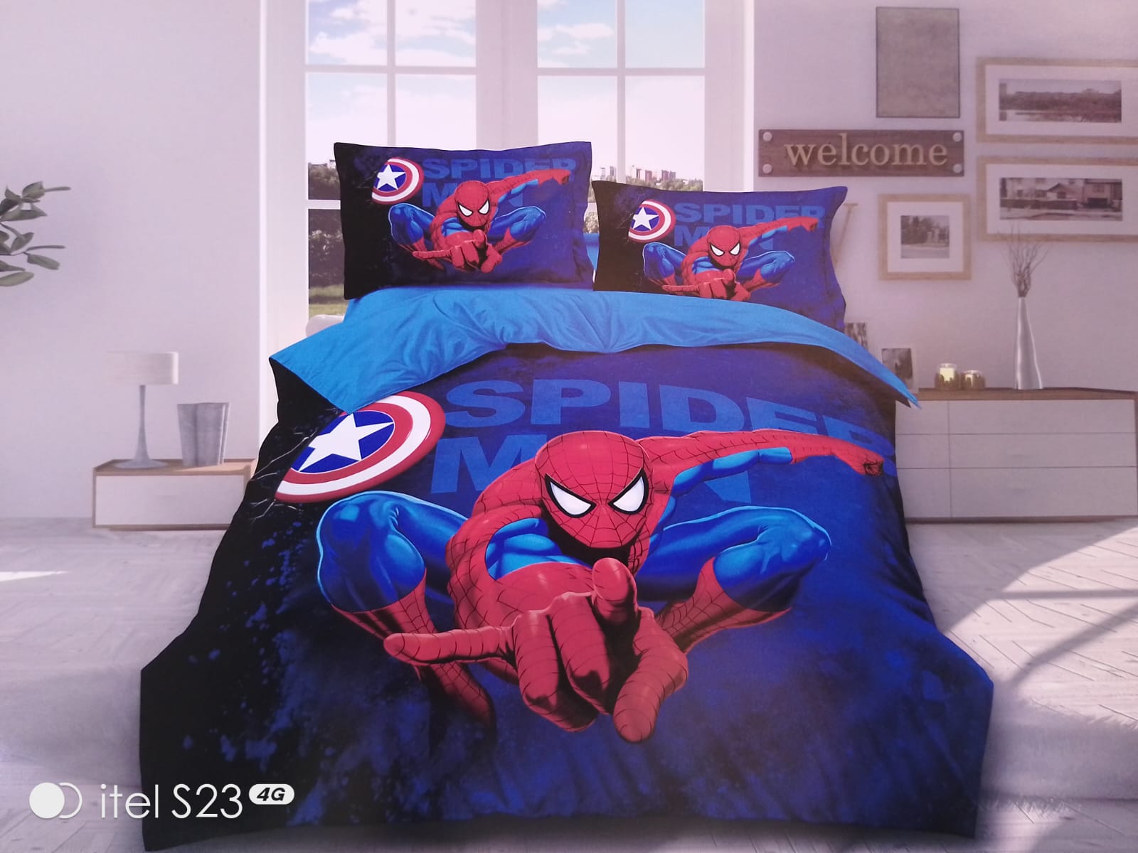 ⭐ SEASONAL OFFER ⭐3PCS Cartoon-Themed Duvet Cover Set – 1 Bedsheet, 1 Pillowcase, Floral Print, Anti-Pilling, Modern Kids Bedroom 4×6ft.