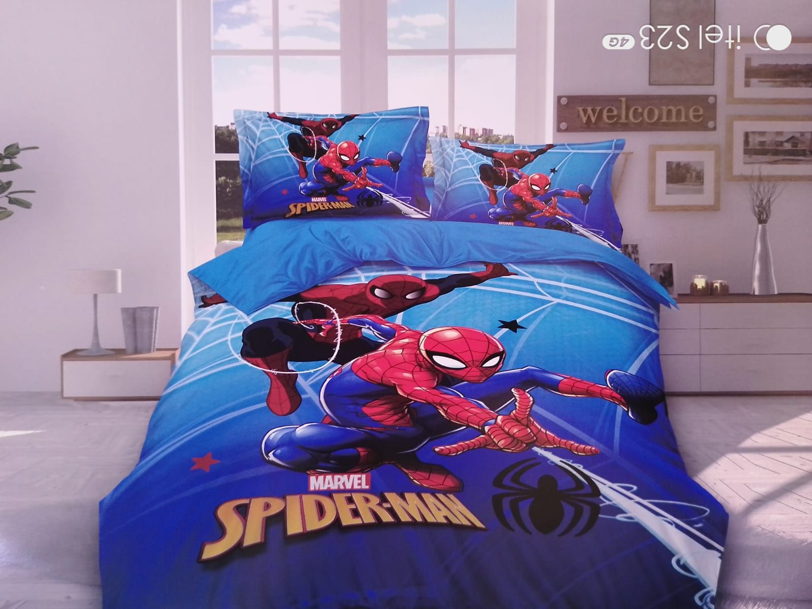 ⭐ SEASONAL OFFER ⭐3PCS Cartoon-Themed Duvet Cover Set – 1 Bedsheet, 1 Pillowcase, Floral Print, Anti-Pilling, Modern Kids Bedroom 4×6ft.