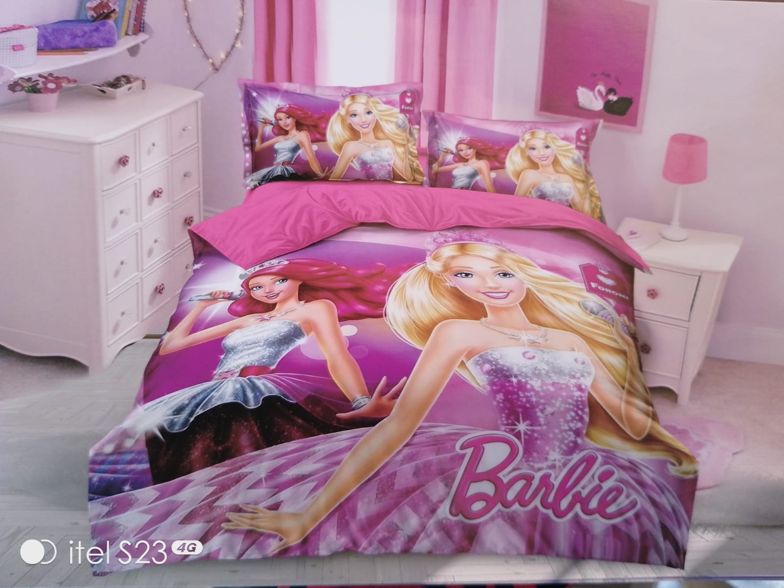 ⭐ SEASONAL OFFER ⭐3PCS Cartoon-Themed Duvet Cover Set – 1 Bedsheet, 1 Pillowcase, Floral Print, Anti-Pilling, Modern Kids Bedroom 4×6ft.