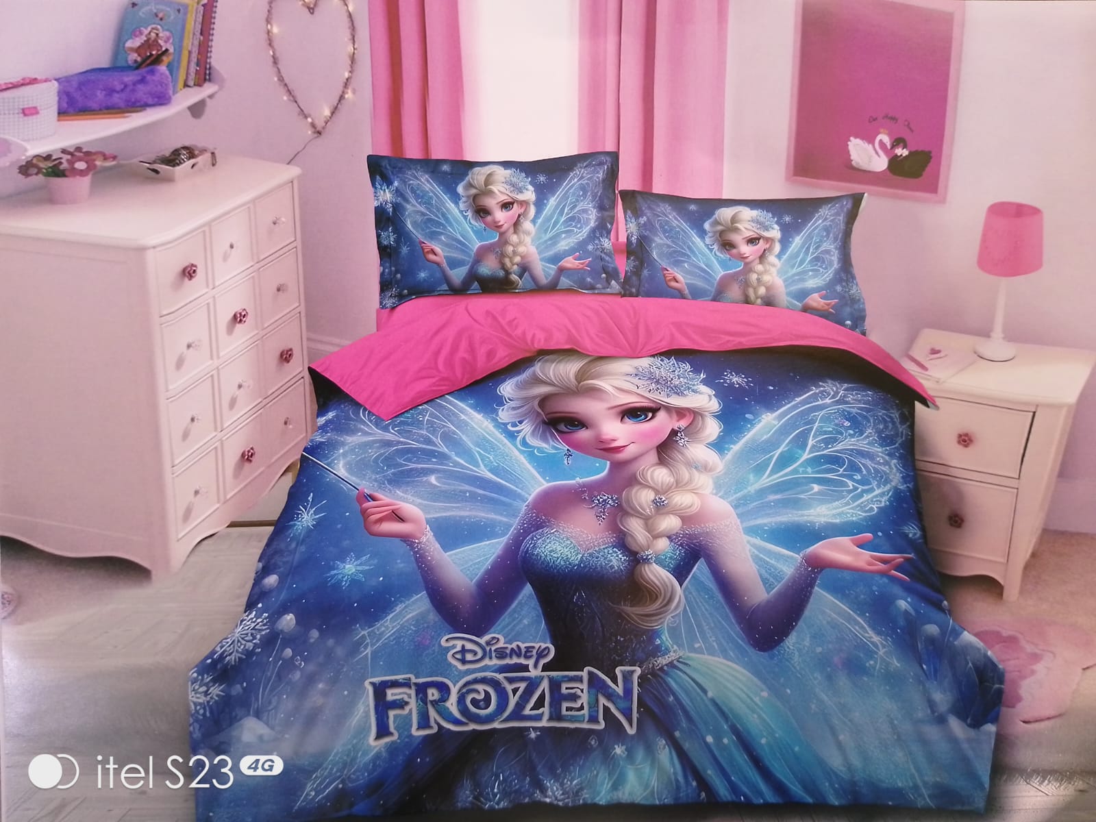 ⭐ SEASONAL OFFER ⭐3PCS Cartoon-Themed Duvet Cover Set – 1 Bedsheet, 1 Pillowcase, Floral Print, Anti-Pilling, Modern Kids Bedroom 4×6ft.