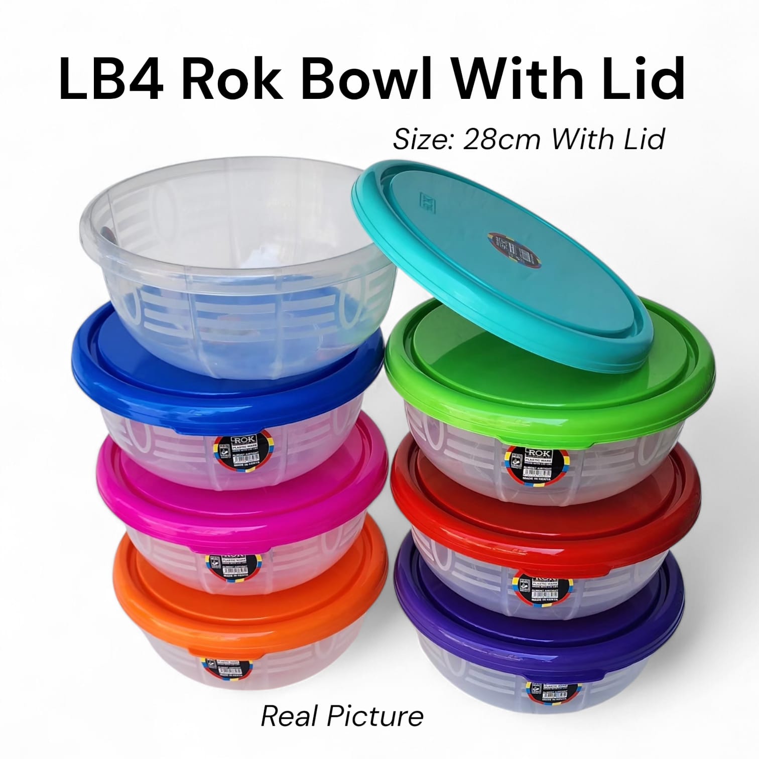 🎯 SMART OFFER 🎯 ROK Bowl With Lid 28CM – Multipurpose Kitchen Mixing & Storage Bowl With Cover, Durable Food Container For Home Use