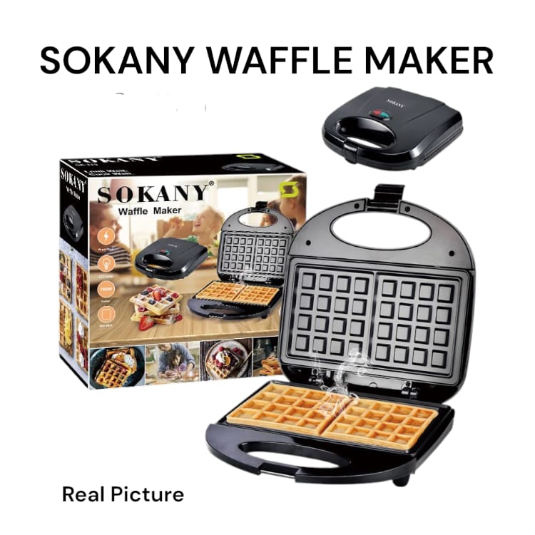 🔔 ALERT OFFER 🔔 Sokany Waffle Maker – 4oz Non-Stick Electric Waffle Machine, Organic Butter-Friendly, Gluten-Free, Easy Home Appliance