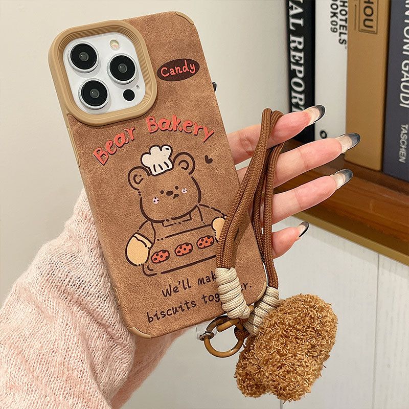 Cute Phone Case For iPhone 16 16pro 15 Case Silicone Soft Cover For iPhone X XS Max XR with Bear
