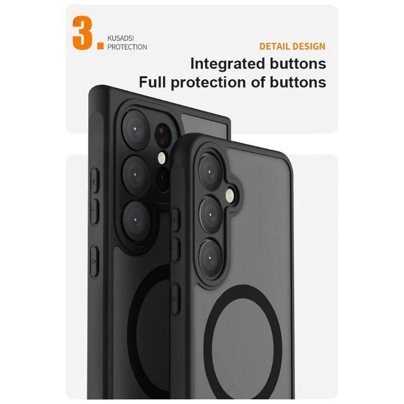 Luxury Slim Matte Magsafe Phone Case For Samsung  A56 A55 A54 A53 A52 A36 A35 A34 A33 A32 A26 A25 A24 A17 A16 A15 A14 A13 A12 A07 A06 4G 5G A05 A05s A04  Solid Color Shockproof PC Cover Casing