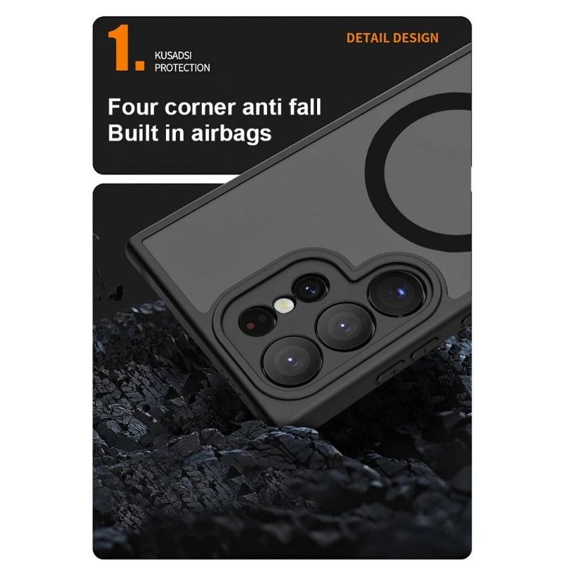 Luxury Slim Matte Magsafe Phone Case For Samsung  A56 A55 A54 A53 A52 A36 A35 A34 A33 A32 A26 A25 A24 A17 A16 A15 A14 A13 A12 A07 A06 4G 5G A05 A05s A04  Solid Color Shockproof PC Cover Casing