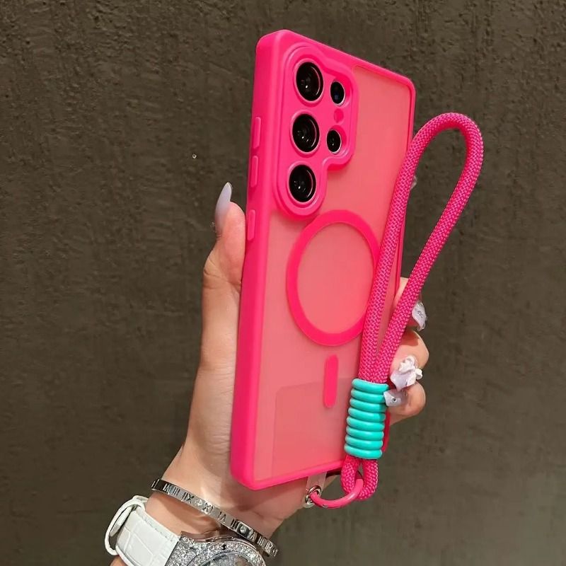 Luxury Slim Matte Magsafe Phone Case For Samsung  A56 A55 A54 A53 A52 A36 A35 A34 A33 A32 A26 A25 A24 A17 A16 A15 A14 A13 A12 A07 A06 4G 5G A05 A05s A04  Solid Color Shockproof PC Cover Casing