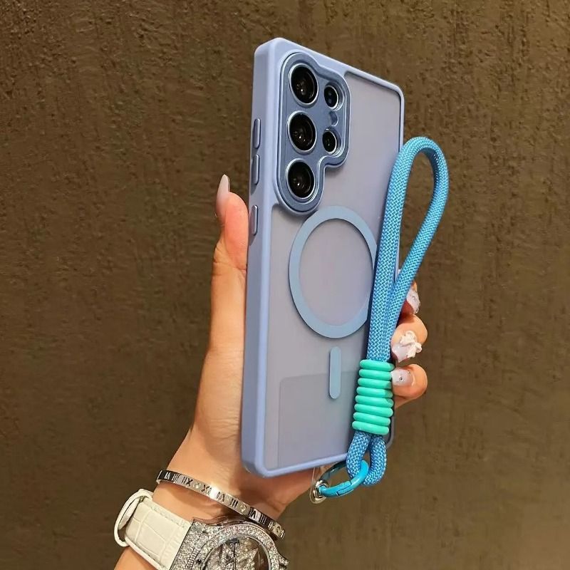 Luxury Slim Matte Magsafe Phone Case For Samsung  A56 A55 A54 A53 A52 A36 A35 A34 A33 A32 A26 A25 A24 A17 A16 A15 A14 A13 A12 A07 A06 4G 5G A05 A05s A04  Solid Color Shockproof PC Cover Casing