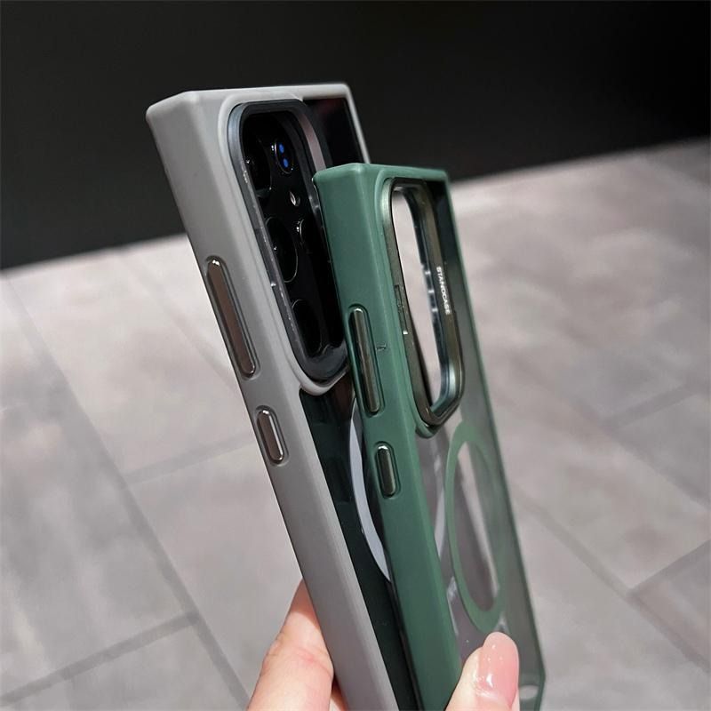 Luxury Slim Matte Magsafe Phone Case For Samsung  A56 A55 A54 A53 A52 A36 A35 A34 A33 A32 A26 A25 A24 A17 A16 A15 A14 A13 A12 A07 A06 4G 5G A05 A05s A04  Solid Color Shockproof PC Cover Casing