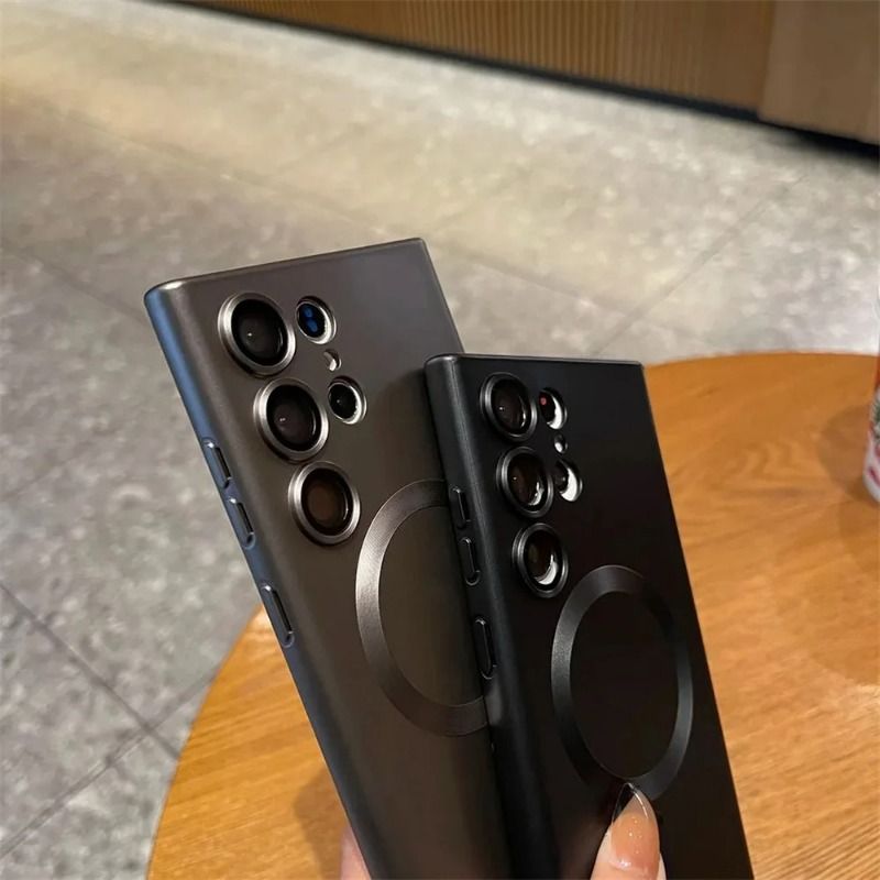 Luxury Slim Matte Magsafe Phone Case For Samsung  A56 A55 A54 A53 A52 A36 A35 A34 A33 A32 A26 A25 A24 A17 A16 A15 A14 A13 A12 A07 A06 4G 5G A05 A05s A04  Solid Color Shockproof PC Cover Casing