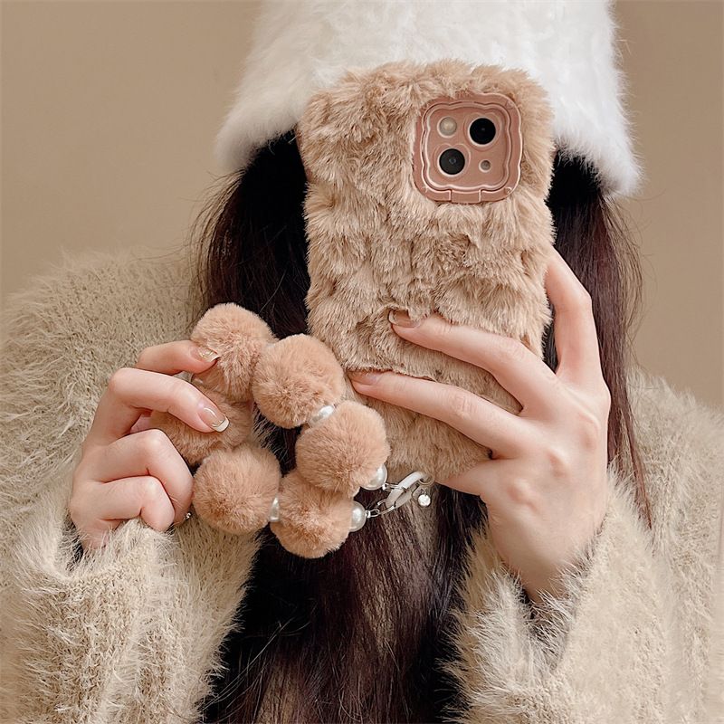 Fluffy Phone Case Cute Phone Cover for Iphone Iphone17 16 15 Phone Cover Phone Case