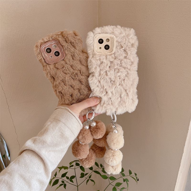 Fluffy Phone Case Cute Phone Cover for Iphone Iphone17 16 15 Phone Cover Phone Case